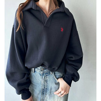 GeeRA別注【U.S.POLO ASSN.】表ピーチポロ衿スウェット