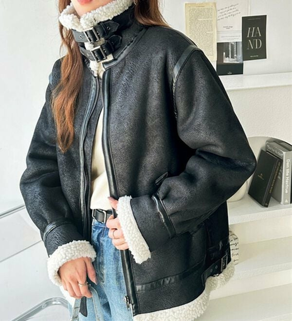 フェイクムートンジャケットブルゾン1