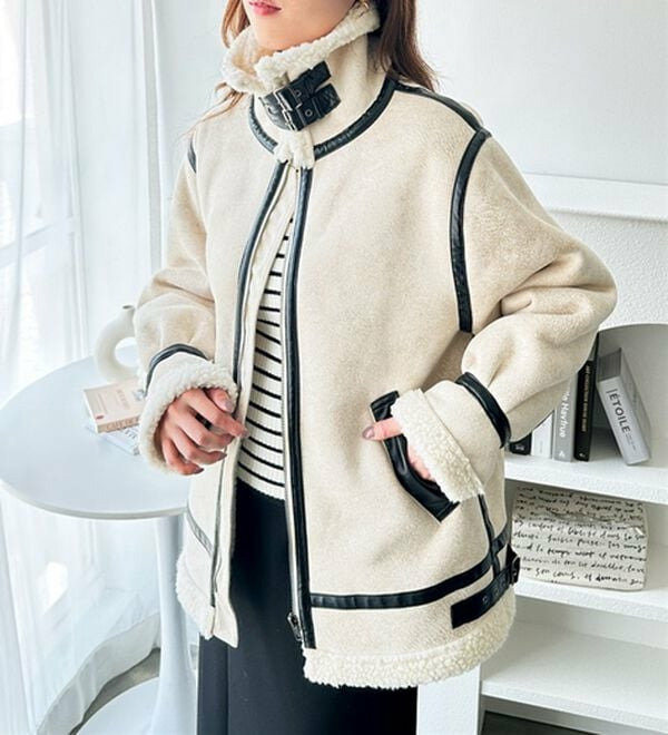 フェイクムートンジャケットブルゾン13