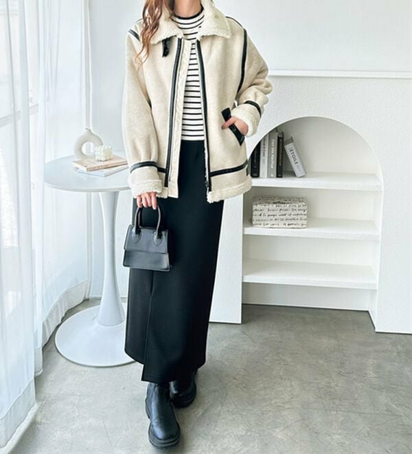 フェイクムートンジャケットブルゾン16