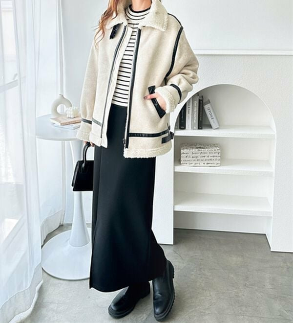 フェイクムートンジャケットブルゾン17