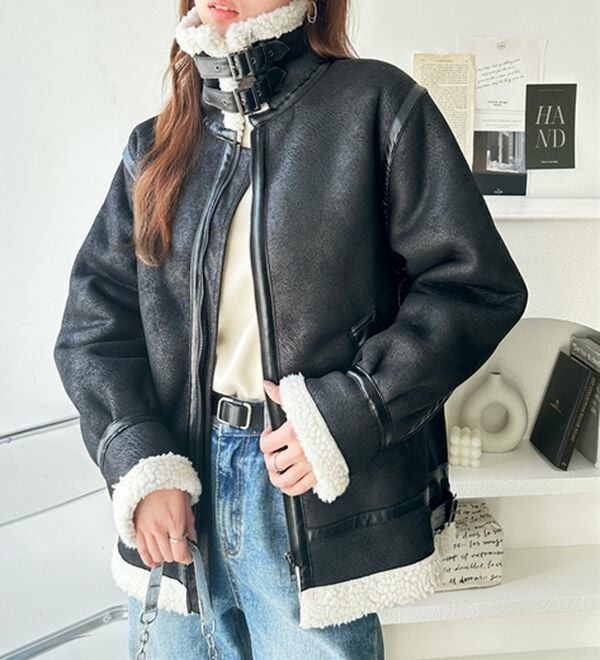 フェイクムートンジャケットブルゾン3