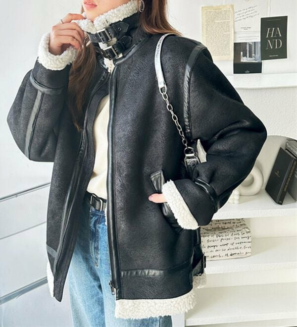 フェイクムートンジャケットブルゾン4