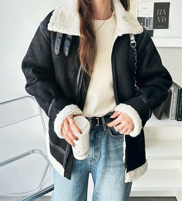 フェイクムートンジャケットブルゾン5