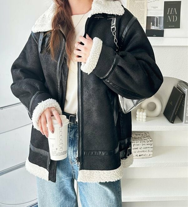 フェイクムートンジャケットブルゾン6