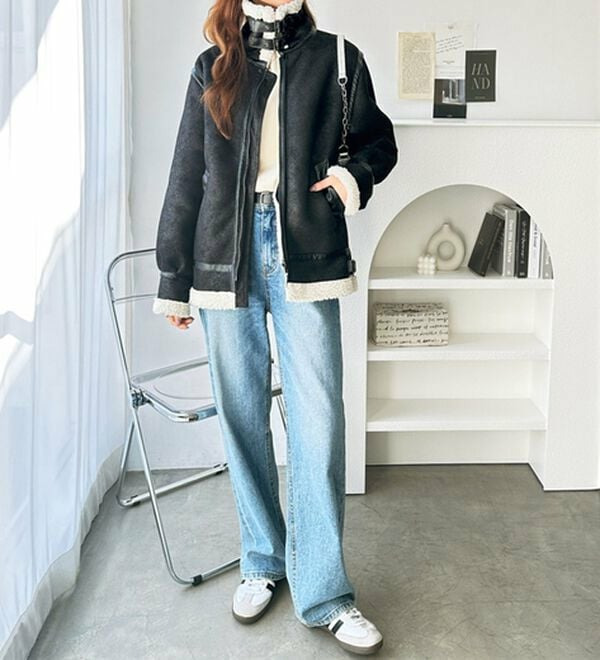 フェイクムートンジャケットブルゾン7