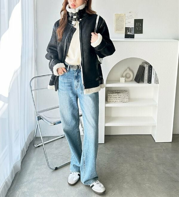 フェイクムートンジャケットブルゾン8