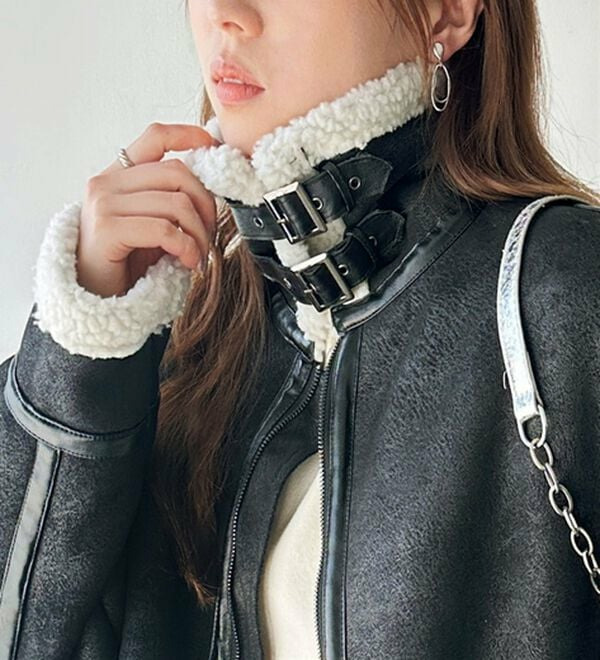 フェイクムートンジャケットブルゾン9