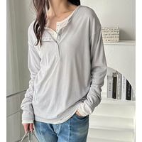 前後2WAYシアースラブヘンリーネックカットソー