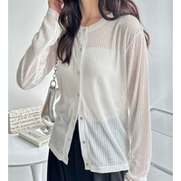 カーデにもなる前後2WAYシアーリブトップス