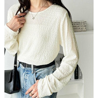 クルーネックジャガードプルオーバー