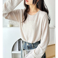 クルーネックジャガードプルオーバー