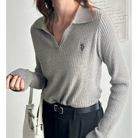 GeeRA別注【U.S. POLO ASSN.】ポロ衿リブニット