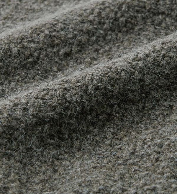 ゴールドボタン表面感クルーネックカーディガン13