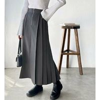 フロントファスナープリーツスカート