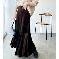 ベロア裾フレアスカート