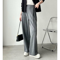 【L-XLサイズ展開】リラクシーな穿き心地！キレイ見えピンタックワイドパンツ