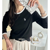 GeeRA別注【U.S. POLO ASSN.】配色デザインリブロンT
