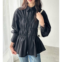 シャーリングビスチェデザインシャツ