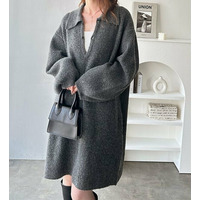 ポロ衿ミニニットワンピース