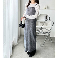 ベロアプリーツキャミワンピース