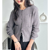 ミニケーブルニットカーディガン