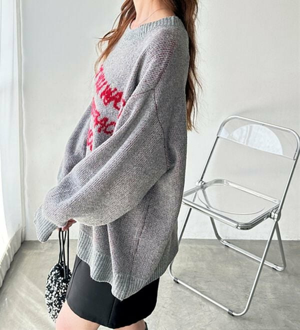 配色ロゴジャガードニット11