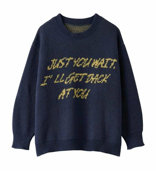 配色ロゴジャガードニット22