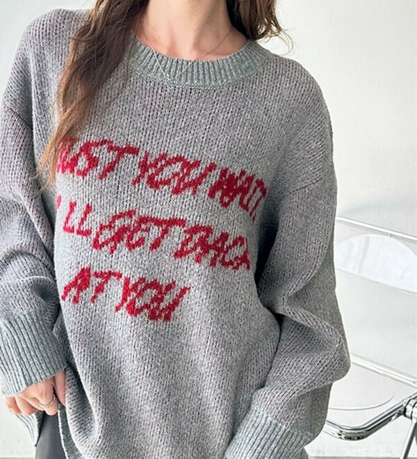 配色ロゴジャガードニット9