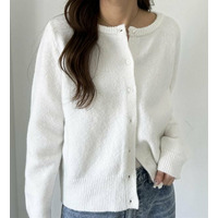 ニットクルーネックカーディガン