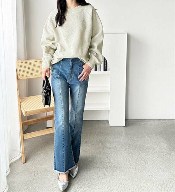 ビジューワッペンボートネックスウェット10