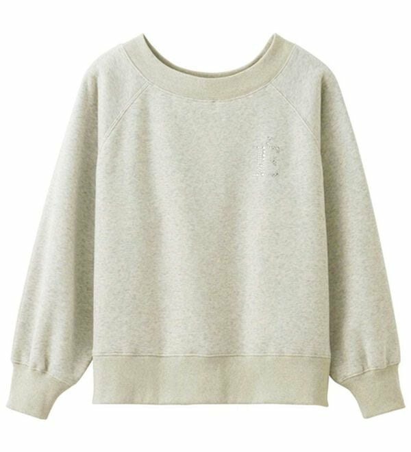 ビジューワッペンボートネックスウェット14