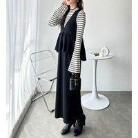 楽ちん！ペプラムジャンパースカート