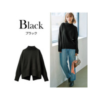 バックスリットニットトップス　大きいサイズ レディース