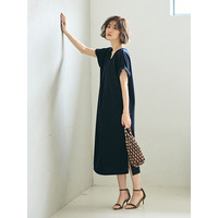 ひんやり快適！ジャカードスキッパーワンピース　大きいサイズ レディース