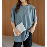 Tシャツ感覚なのにきちんとブラウス見え！カットジョーゼット半袖プルオーバー