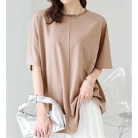 Tシャツ感覚なのにきちんとブラウス見え！カットジョーゼット半袖プルオーバー