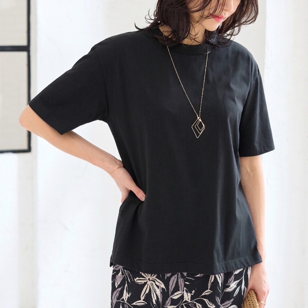 【汗ジミ対策◎】＜エアリーアイスコットン＞オーバーサイズTシャツ【半袖】