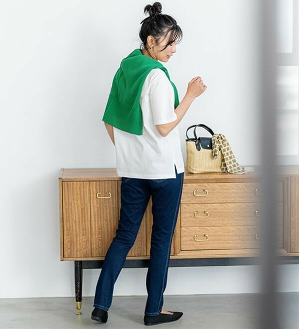ヒンヤリ快適!接触冷感ニットデニムパンツ【股下63cm】20