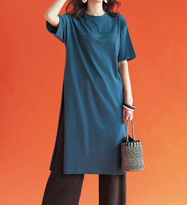 楊柳イージーパンツ付ひんやりワンピース　  