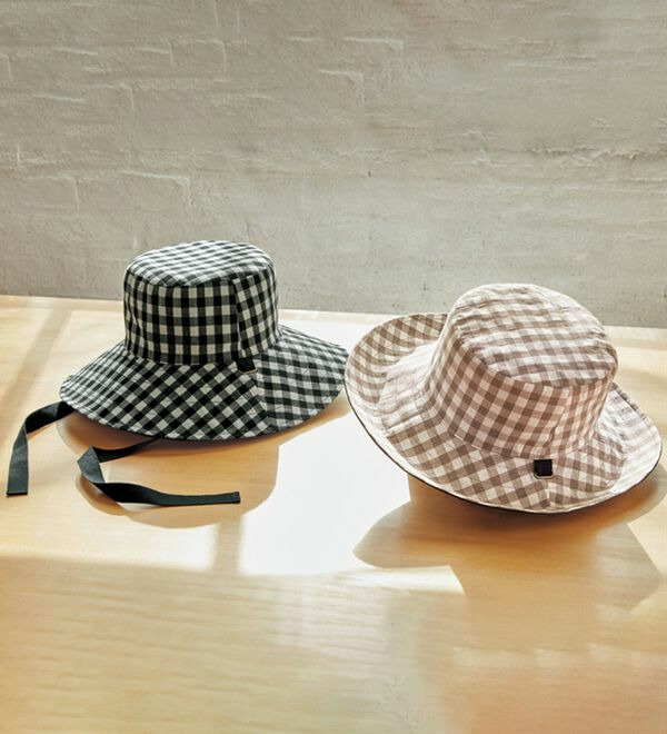 風で飛ばされない！リバーシブル日除け帽子  