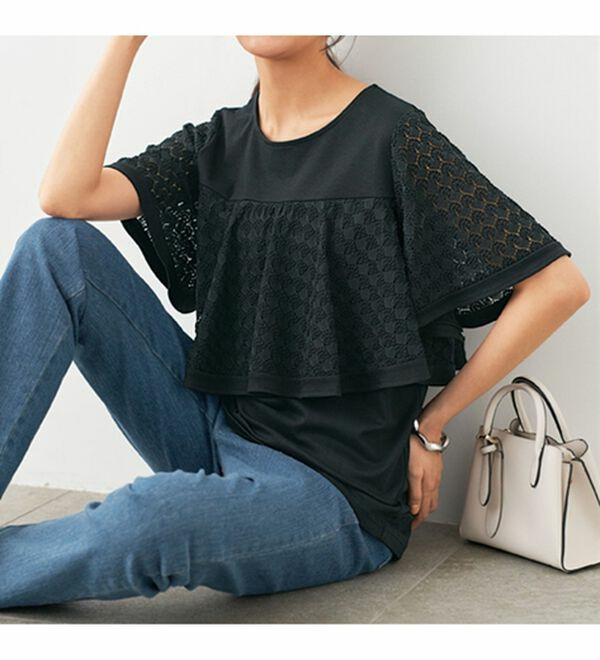 脱Tシャツ!レースデザインプルオーバー 1