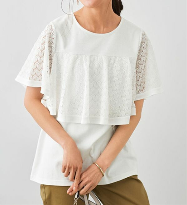 脱Tシャツ!レースデザインプルオーバー 1