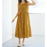 綿１００％ピンタックワンピ／ペチワンピ付  