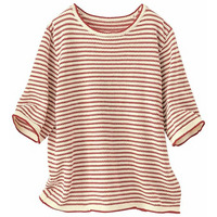 【小柄用】さらり涼やかニットプルオーバー  