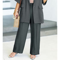 【小柄用】きれいめセミワイドパンツ　　　  