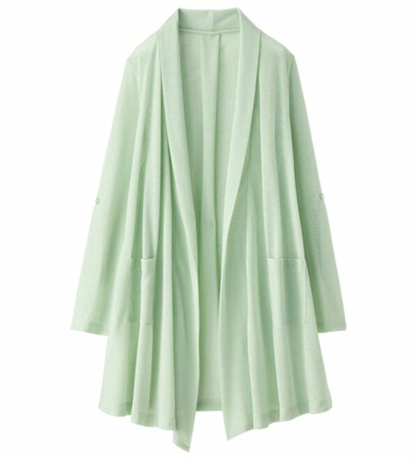 【単品】リネン入りロングカーディガン　　  