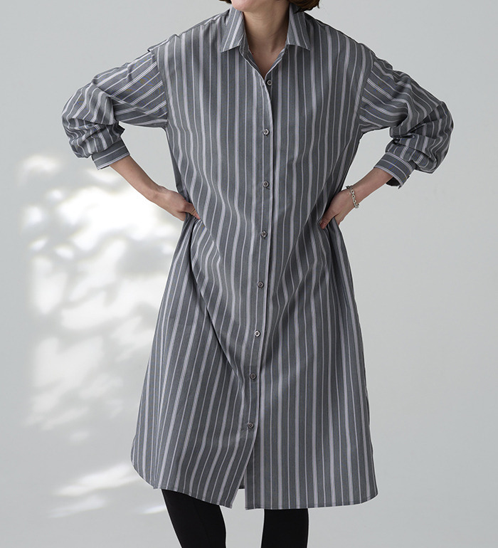 <SOLOTEX(R)>ストレッチシャツワンピース10