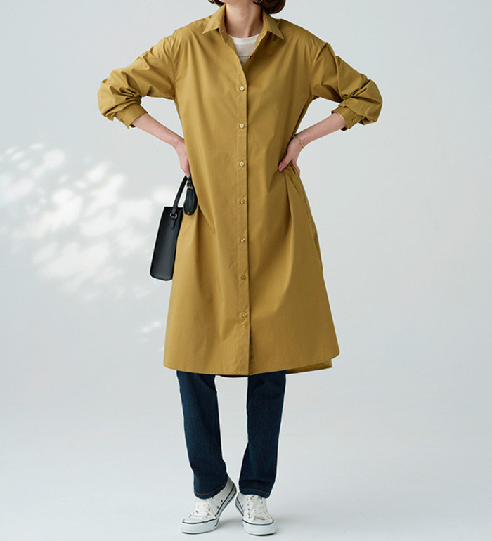 <SOLOTEX(R)>ストレッチシャツワンピース25