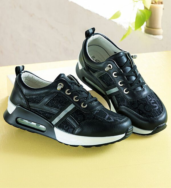 ４Ｅモノグラム調エアソールスニーカー　　  